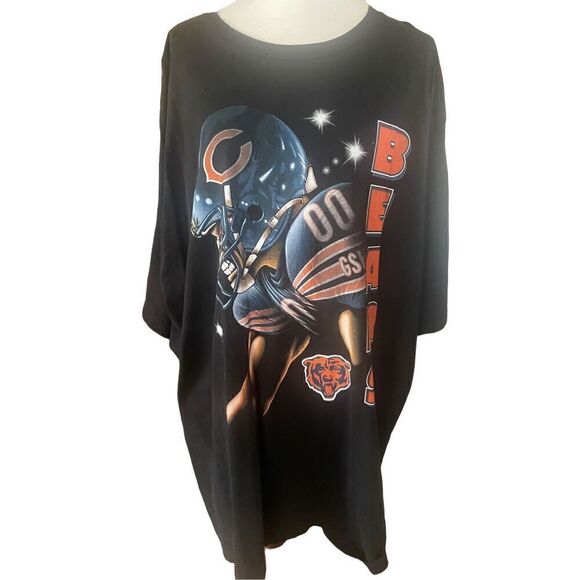 Chicago Bears NFL Apparel Black Short Sleeve T-Shirt Size 4X Tall-NWOT - Picture 2 of 8